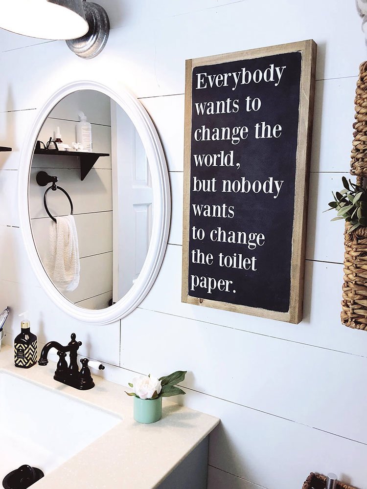 Change The Toilet Paper Sign
