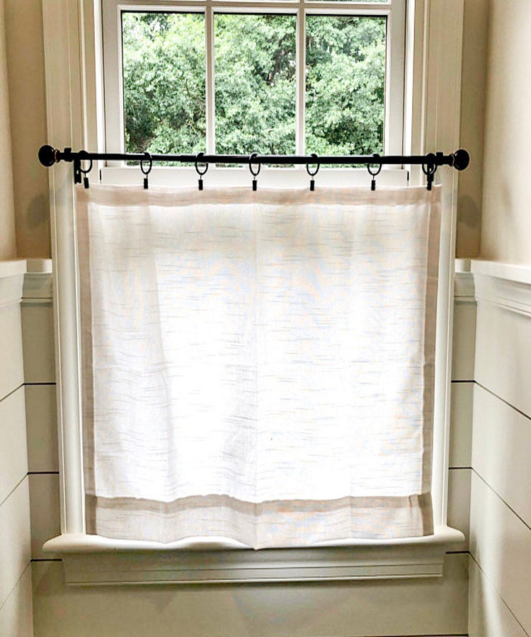 Solid Cotton Linen Window Sheet