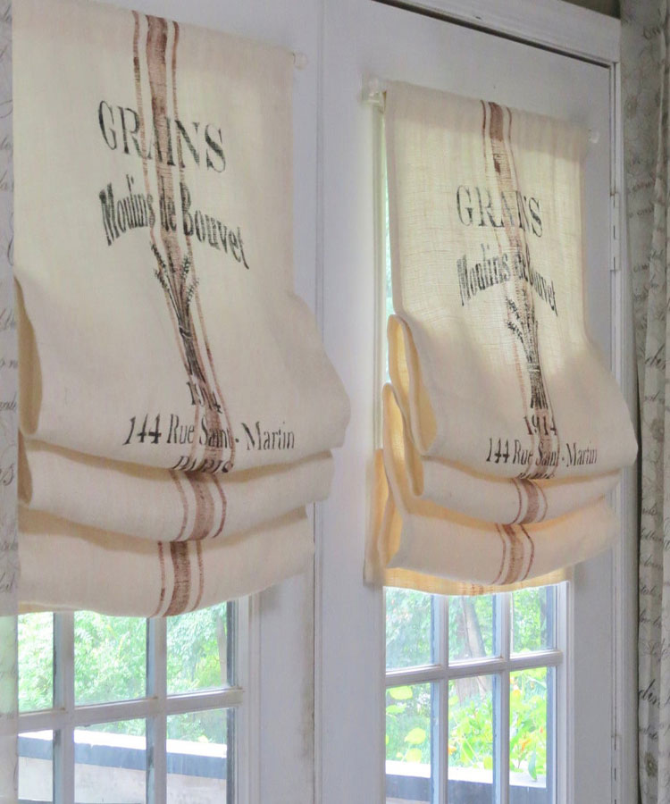 French Stamp Window Curtain