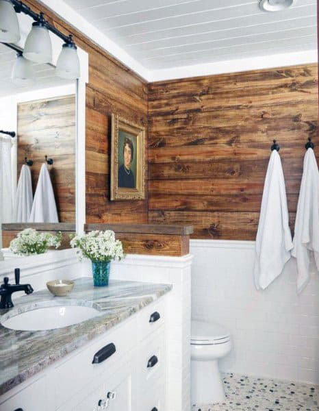 White Painted Shiplap Ceiling