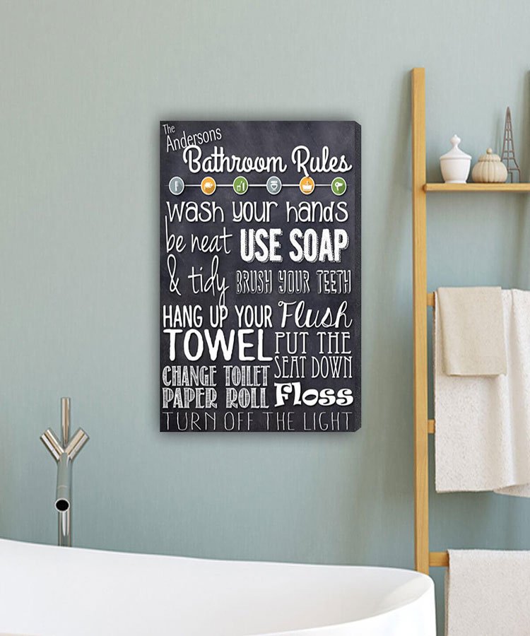 Bathroom Black Board Sign