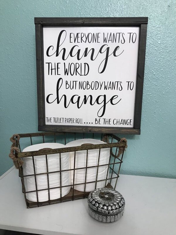 Toilet Paper Wooden Frame