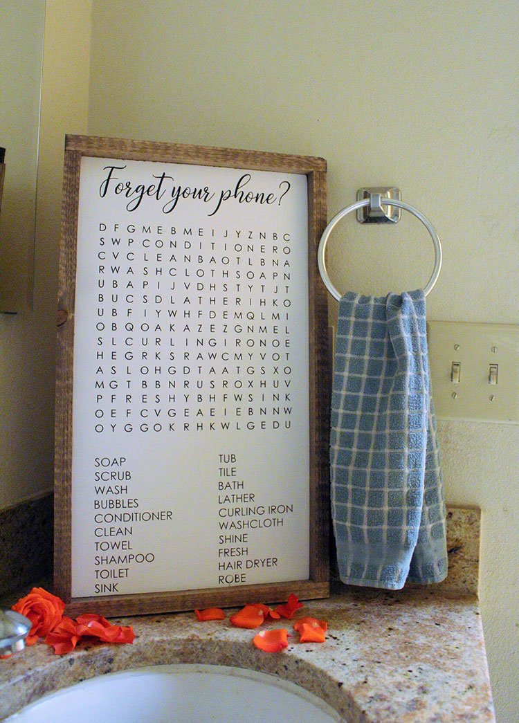 Bathroom Puzzle Sign