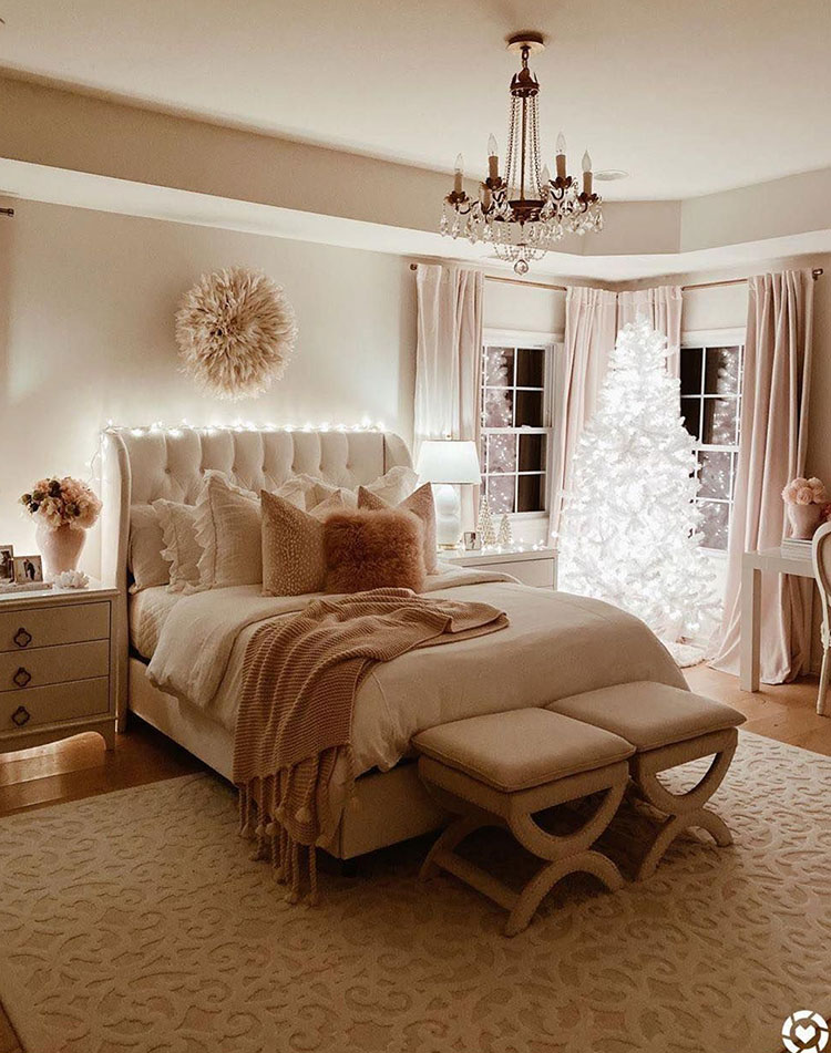Bedroom with warm tones