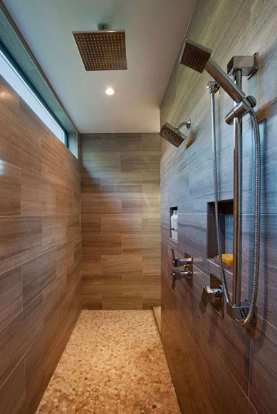 Ceiling attached shower