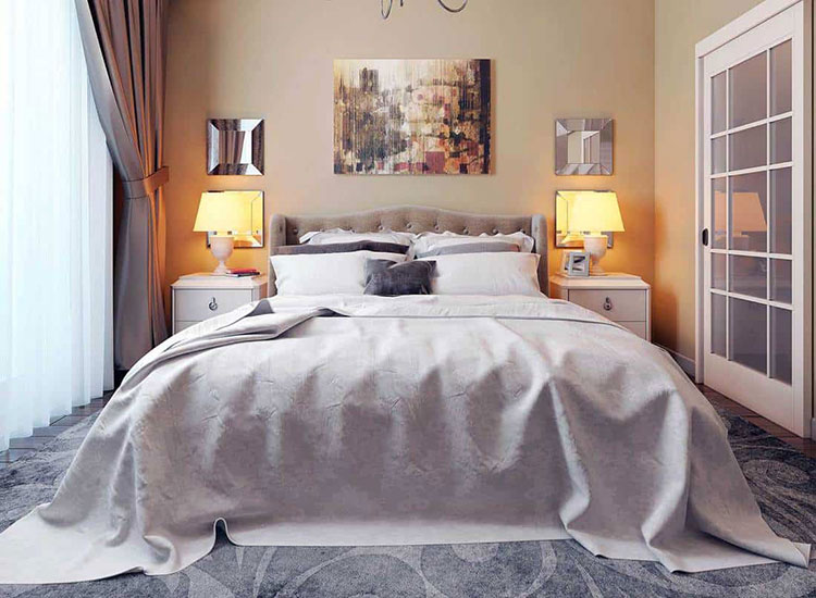 Neoclassical bedroom décor