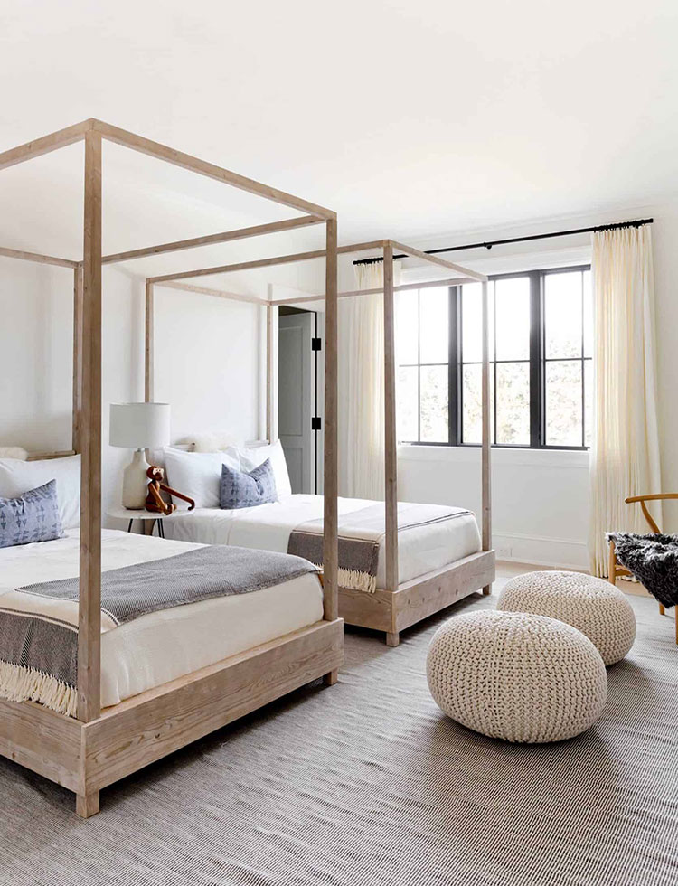 Neutral minimalist bedroom