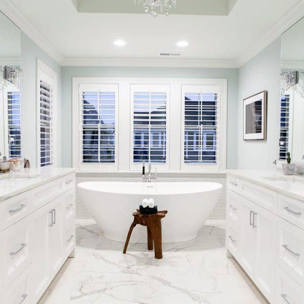 White master bathroom