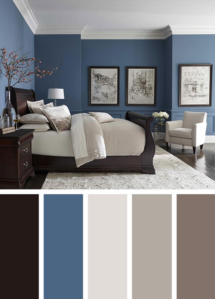 Blue And White Pair For A Heartwarming Bedroom