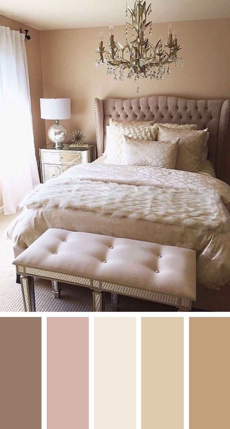 Classy Nude Color Scheme For A Royal Bedroom Makeover