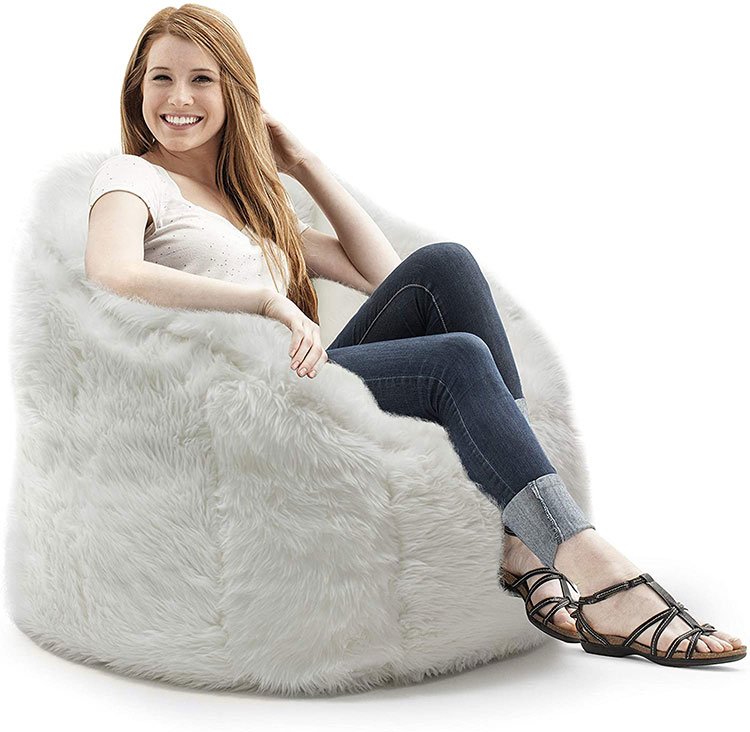 Ivory Bean Bag Chair