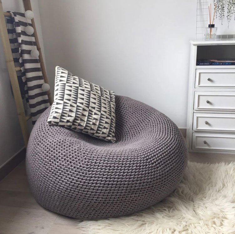Large Knit Beanbag