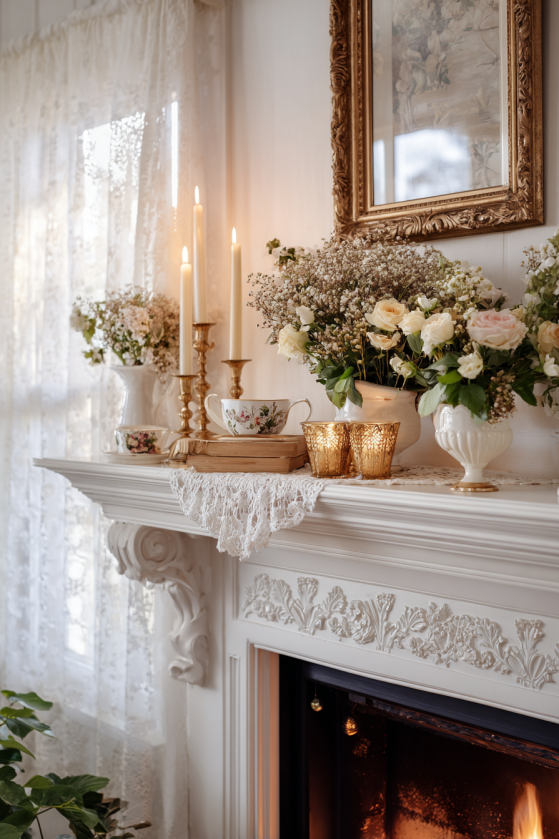 Cottage Core Fall Mantel Decorating Ideas