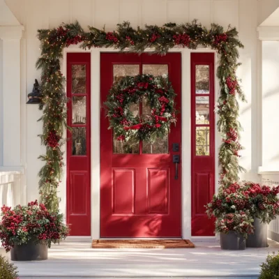 30 Christmas Decor Ideas Door Transformations for Welcoming Entries