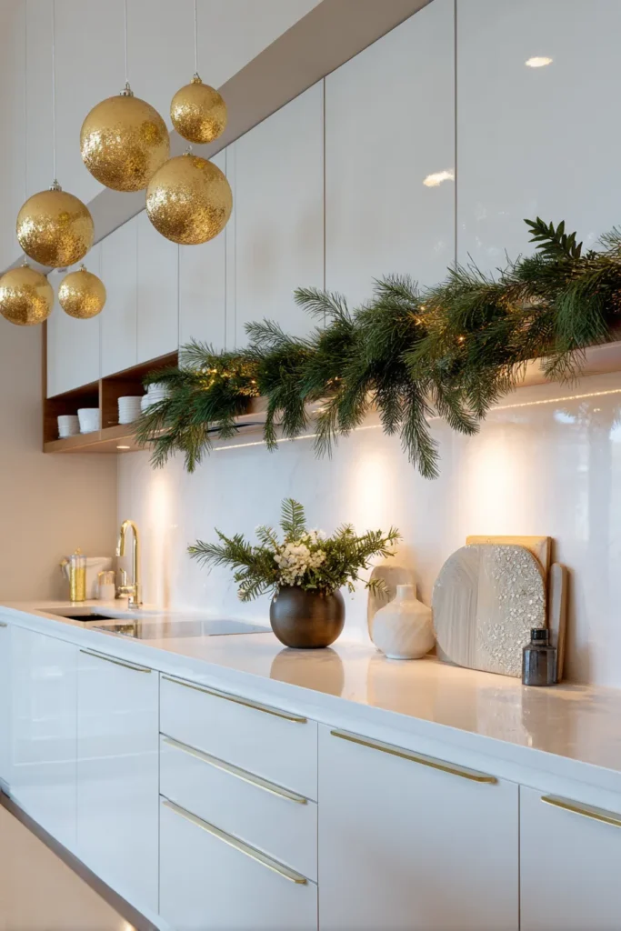Suspend Matte Gold Ornaments Vertically