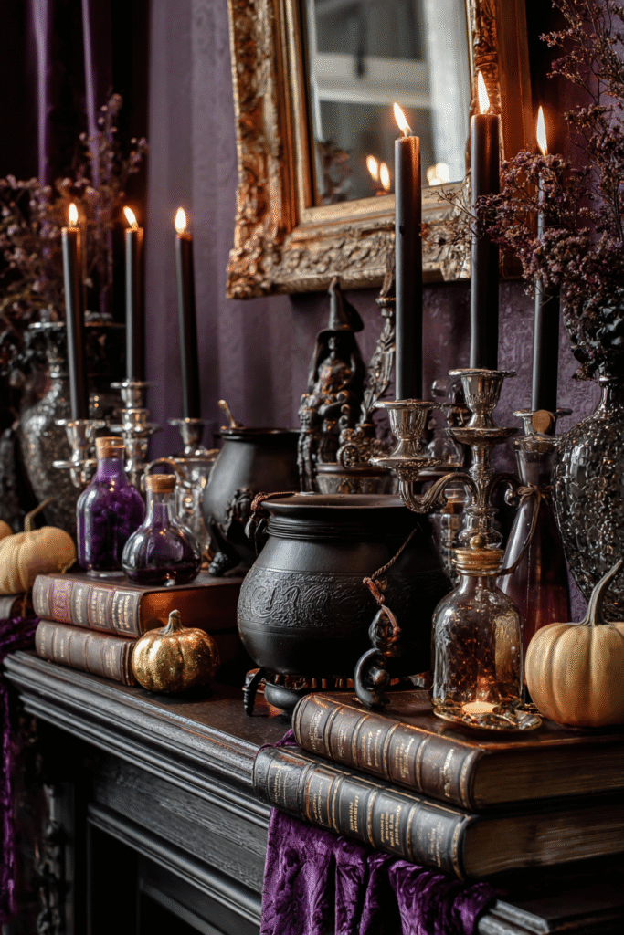 Enchanted Witch Mantel Display