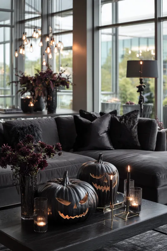 Gothic Contemporary Living Room Horror Aesthetic