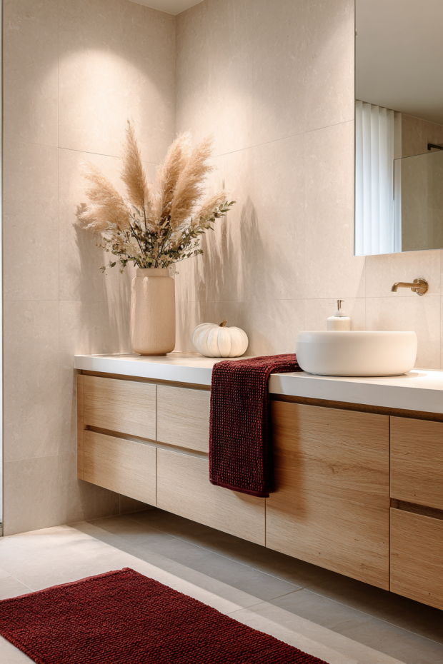 Modern Minimalist Fall Bathroom Sanctuary