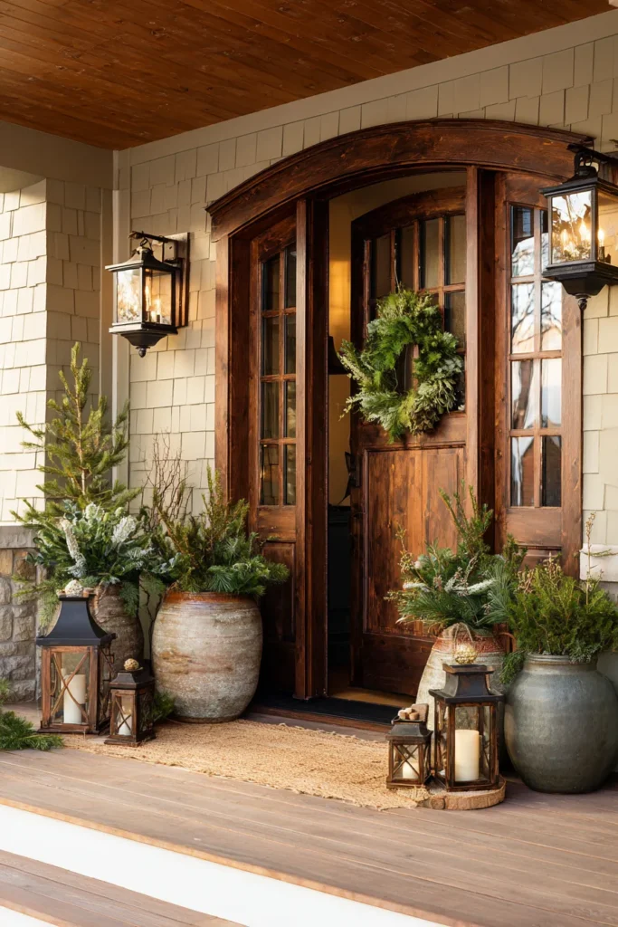 Fill Pottery Vessels with Evergreen