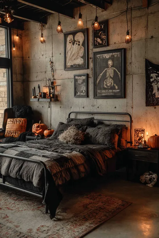 Industrial Haunted Bedroom Scene
