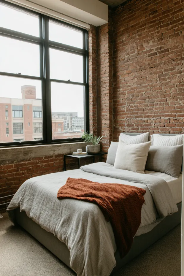 Industrial Minimalist Fall Bedroom Urban