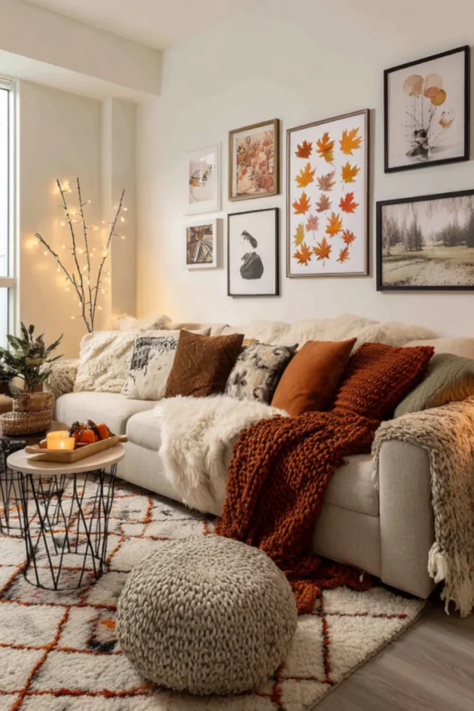 Renter-Friendly Fall Living Room Transformation
