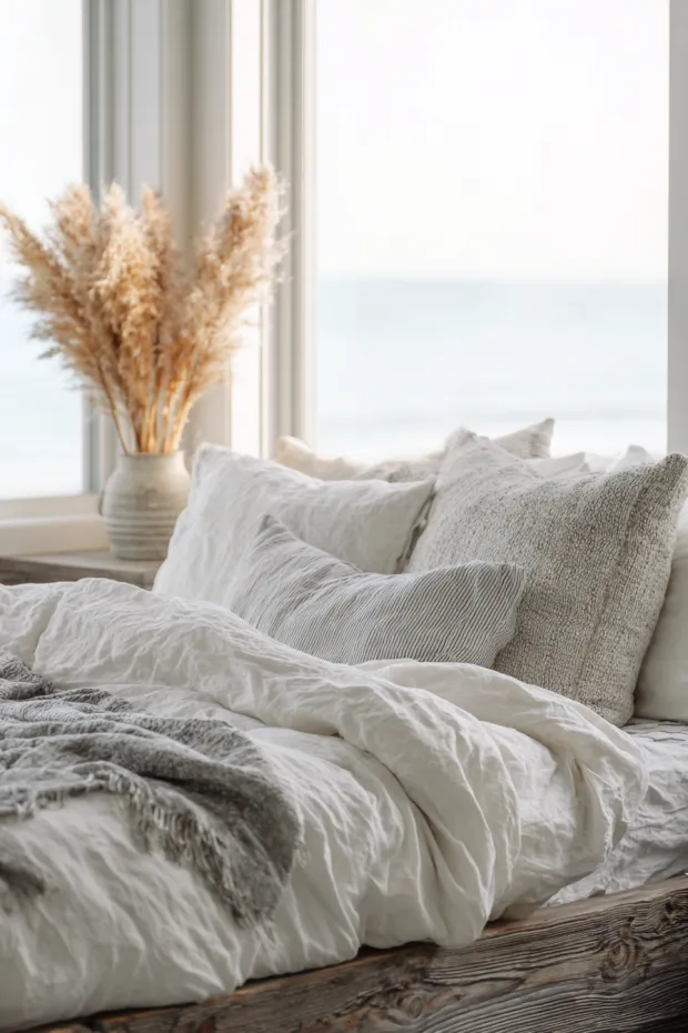 Coastal Minimalist Fall Bedroom Fusion