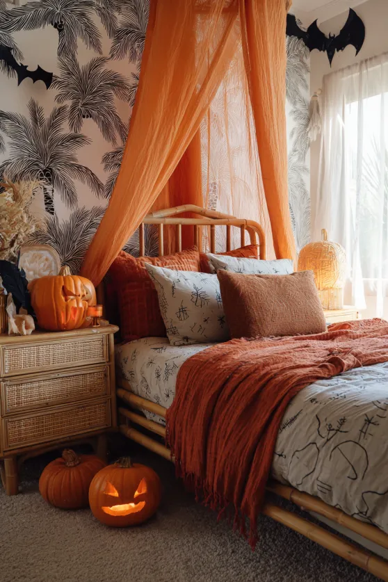 Tropical Halloween Modern Bedroom Escape
