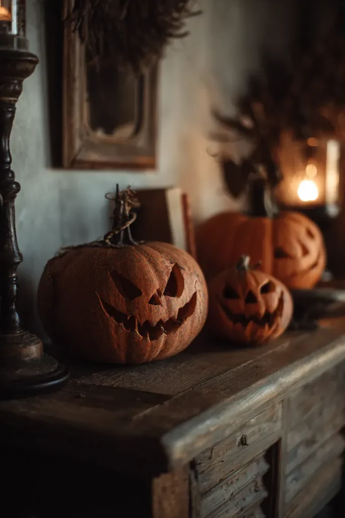 Nightmare Bedroom Nook: Miniature Spine-Chilling Pumpkins