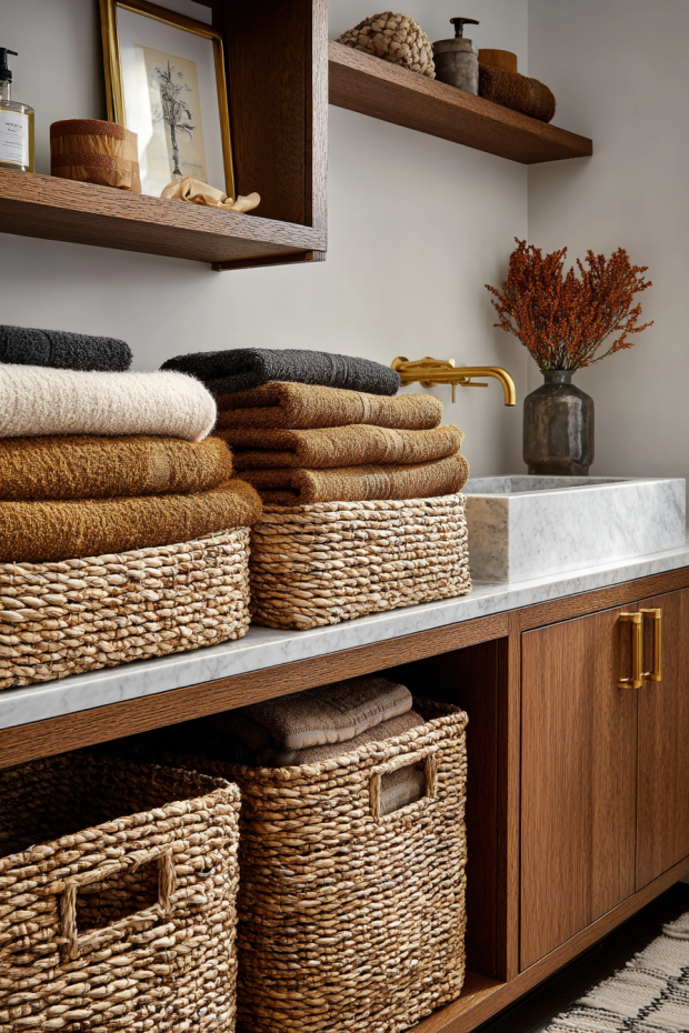 Woven Basket Fall Storage Solutions