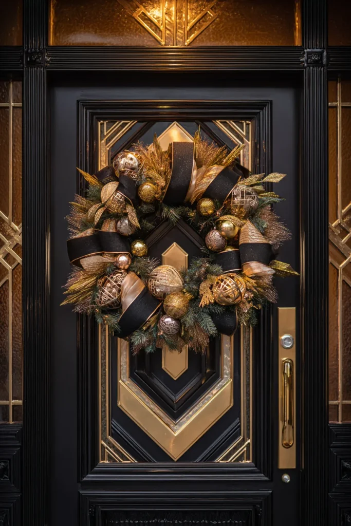 Design Geometric Gold Black Wreath