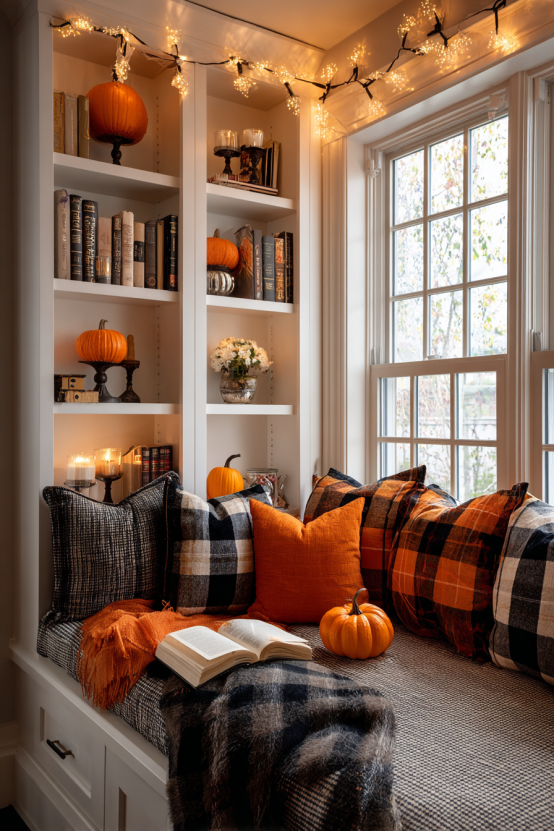 Cozy Halloween Reading Nook