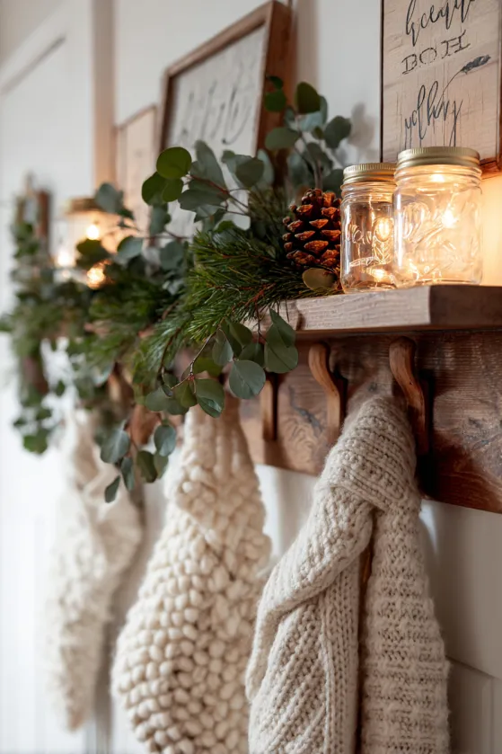 Entryway Coat Hook Area Holiday Enhancement