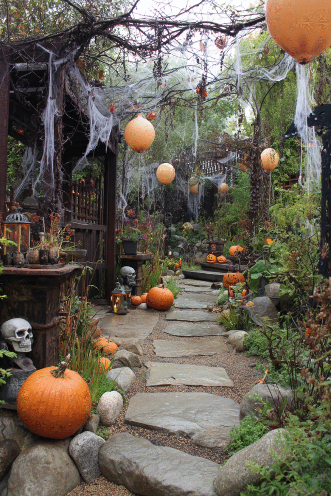 Garden Courtyard Halloween Spooky Graveyard Oasis