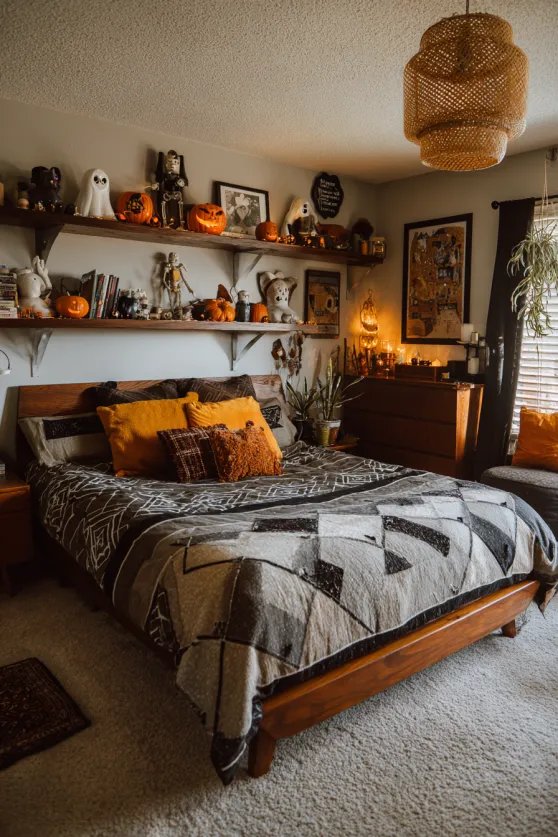 Mid-Century Modern Halloween Bedroom