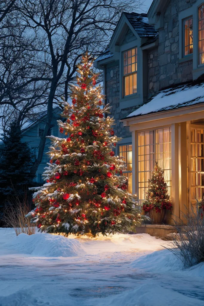 Outdoor Landscape Christmas Tree Ideas Weather-Resistant Display