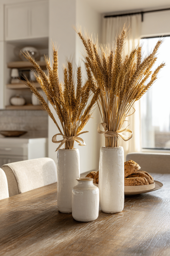 Wheat Stalks Thanksgiving Centerpiece Ideas