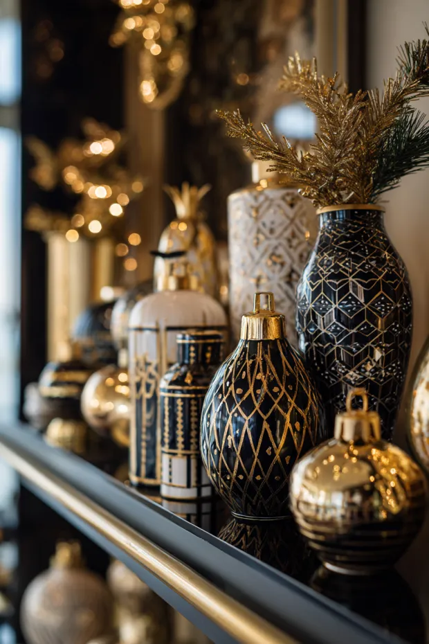 Art Deco Geometric Gold Garlands