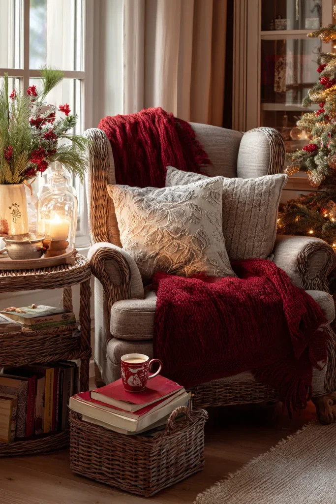 Christmas Bedroom Reading Nook Holiday Comfort