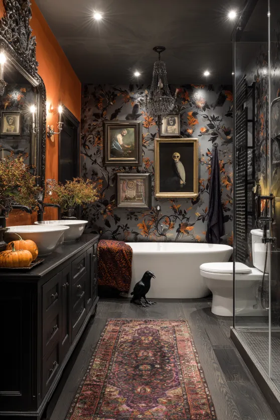 Maximalist Spooky Bathroom