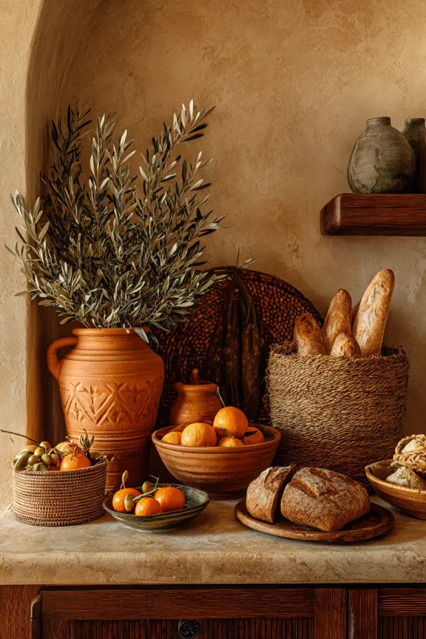 Mediterranean Fall Kitchen Harvest Theme