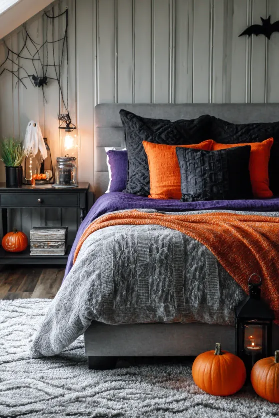Modern Farmhouse Halloween Bedroom Charm