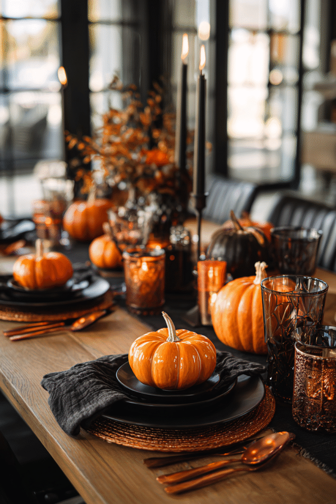 Orange Theme Halloween Party Decor Ideas Color Coordination