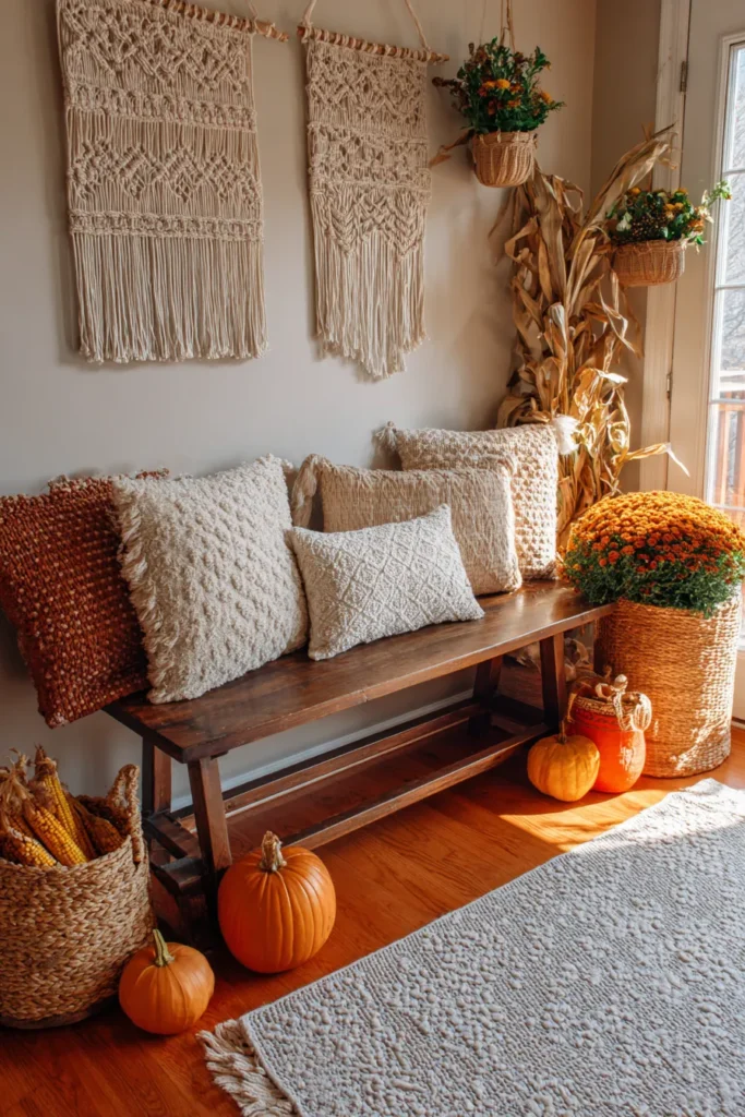 Create Woven Basket Entryway Display