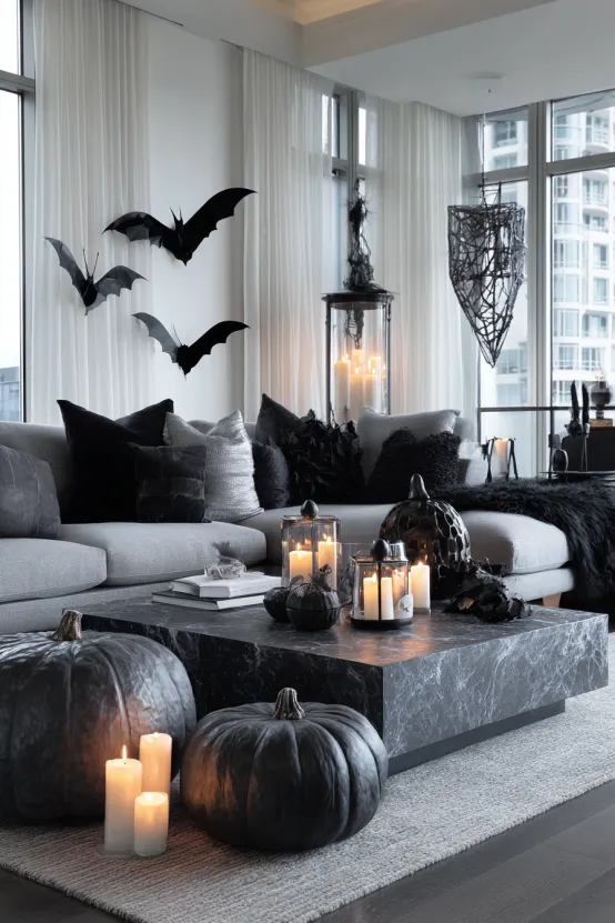 Contemporary Chic Halloween Interior