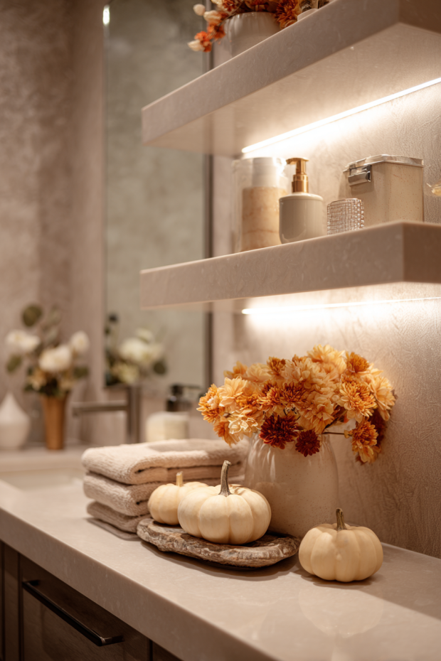 Soft Ambient Fall Bathroom Glow