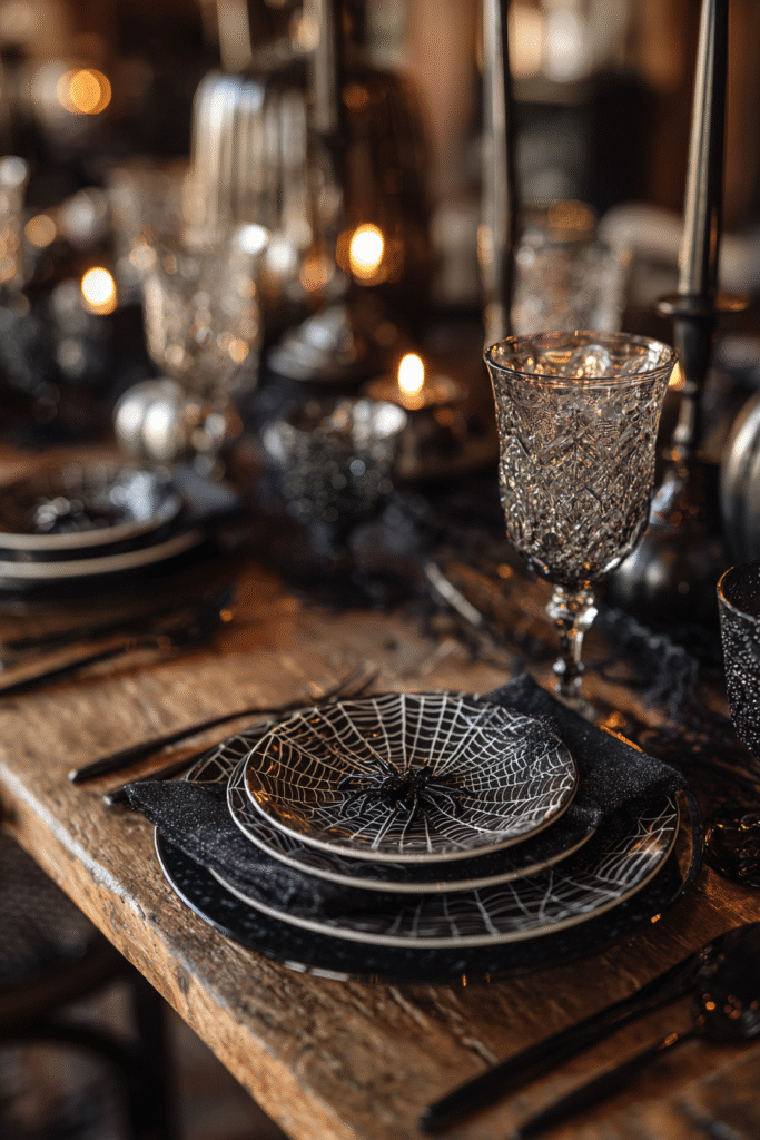 Spooky Table Setting Halloween Party Decor Ideas