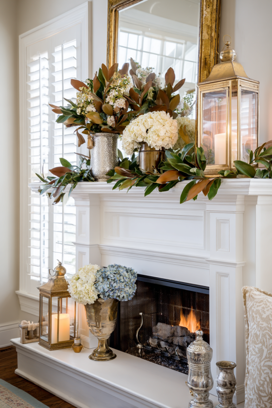 Traditional Southern Fall Mantel Decorating Ideas