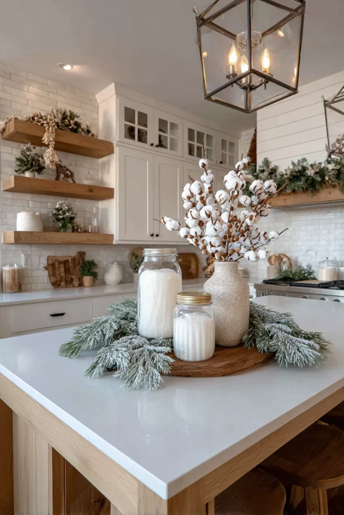 Add Cotton Stems to Shiplap