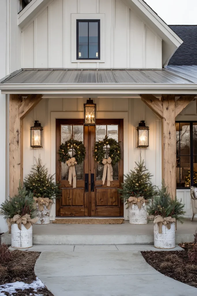 Match Double Door Symmetrical Wreaths